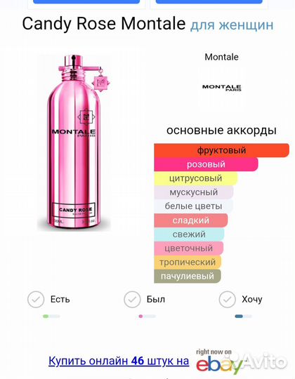Парфюм montale candy rose