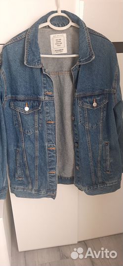 Джинсовая куртка-рубашка pull & bear