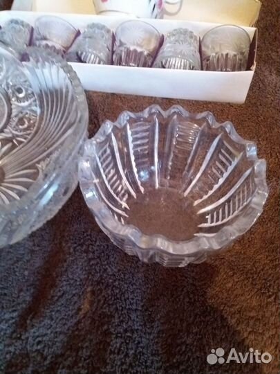 Ваза для фруктов.Хрусталь. СССР
