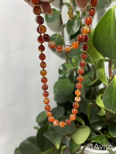 Комплект натуральный агат