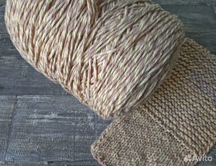 Пряжа с шерстью Италия бобинная 2 цвета