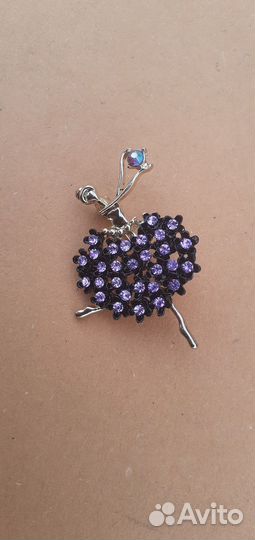 Серьги мельхиор СССР и брошь