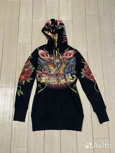 Кофта зип/на молнии Ed Hardy оригинал y2k