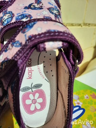 Текстильные босоножки для девочки Kapika 27