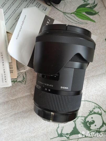 Обьектив sigma 18-35 1.8