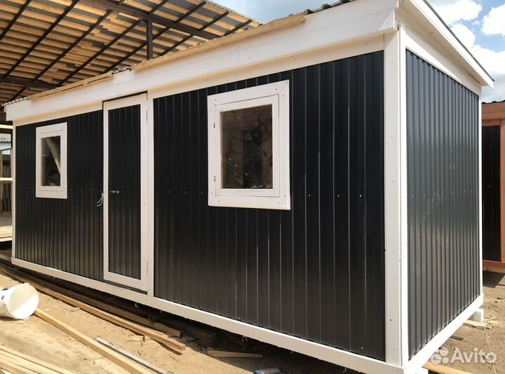 Бытовка новая утепленная 6х2,3м с пвх окном