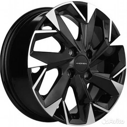 Диски Khomen KHW 1402 5.5x14 4*100 ET43 DIA67.1 Black-FP Литой