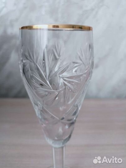Хрустальные фужеры 5 штук