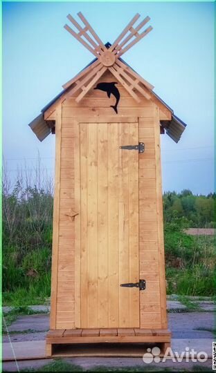 Дачный туалет деревянный SHP795