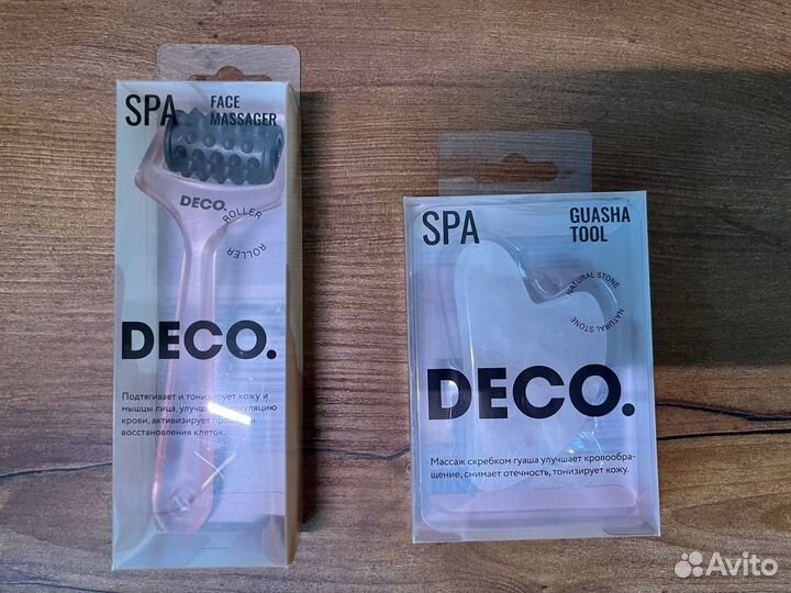 Массажер для лица, комплект (ролик+скребок)