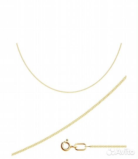 Цепь из серебра позолоченная