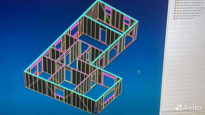 Проект каркаса дома 16х11