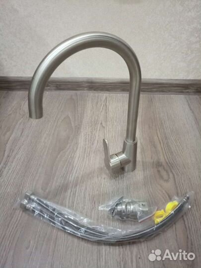 Смеситель кухонный магнус, из нержавеющей 304