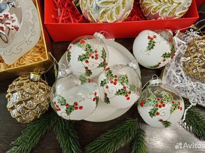 Елочные игрушки стекло
