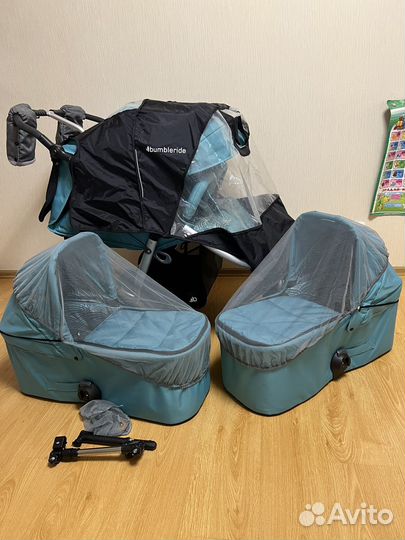 Коляска для двойни погодок bumbleride indie twin