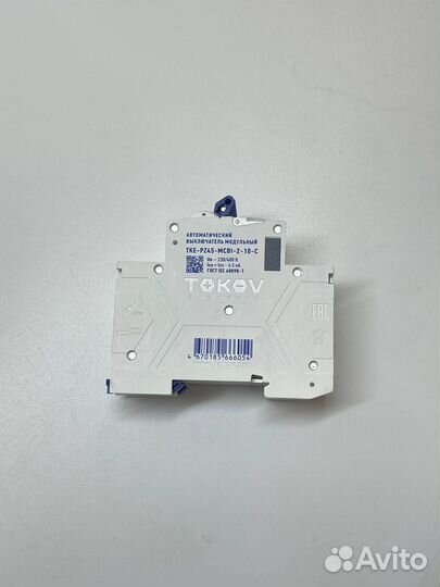 Автоматический выключатель 2P 10А С tokov electric