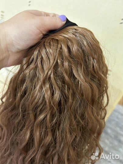 Парик мокрая химия «карамель» 65 см