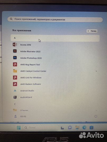 Ноутбук asus (win11, SSD, A8, 6gb, 1gb), обмен
