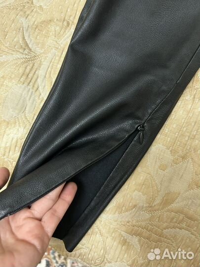 Кожаные брюки zara
