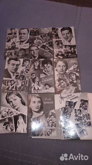 Артисты советского кино, 8 фотоснимков 1961 года