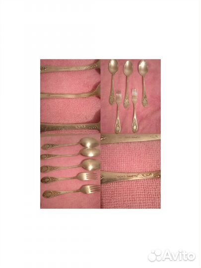 Серебро столовое: ложки, вилки