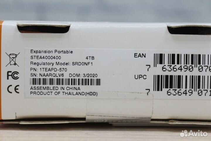 Внешний HDD seagate Expansion Portable 4TB, 7308ч