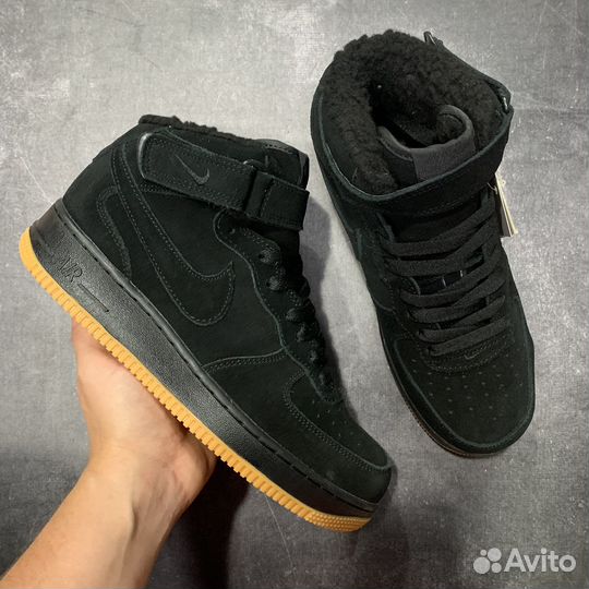 Кроссовки зимние Nike Air Force 1 mid с мехом