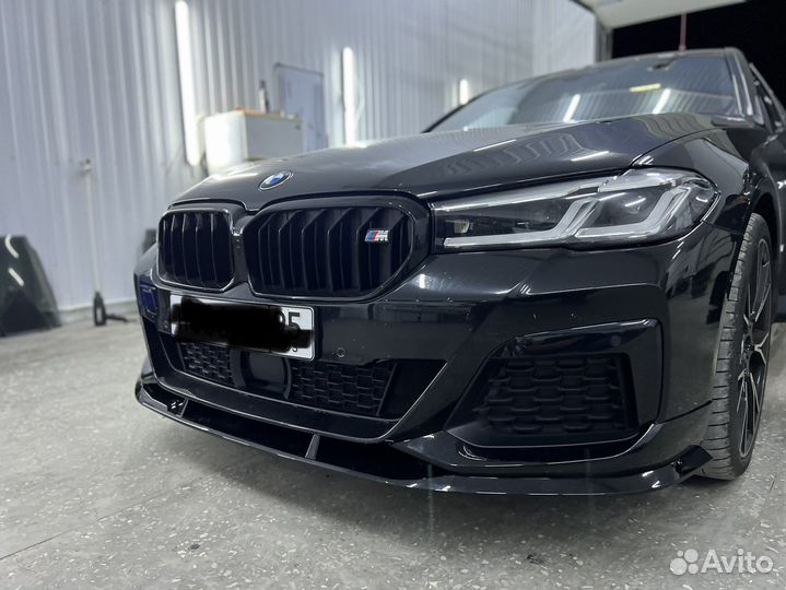 Сплиттер на передний бампер Бмв G30