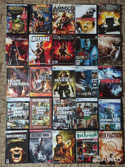 Компьютерные игры на дисках, 25 штук, цена за все