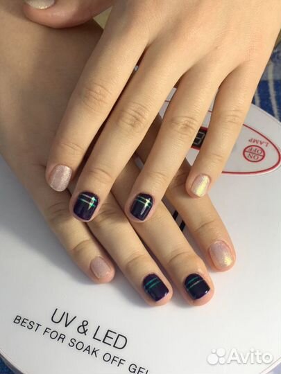 Наращивание, аппаратный маникюр гель-лак
