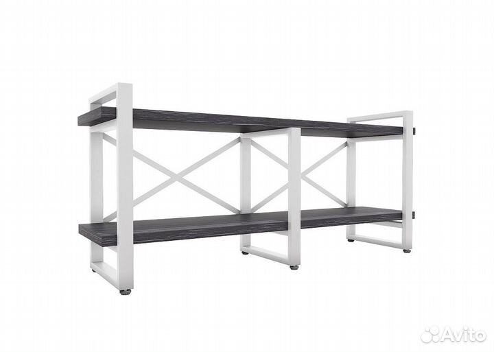 Тумба под тв Айсберг Лофт 120 белый/северное дерев