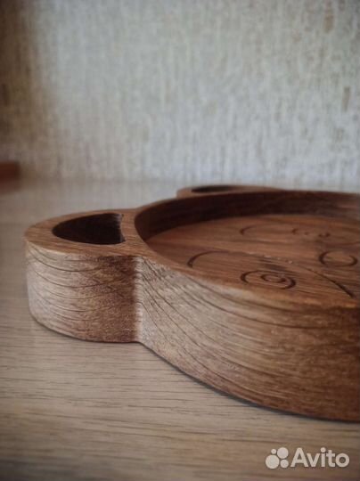 Тарелка детская из дерева