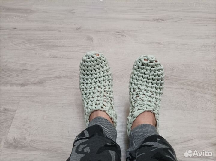 Корзинка из трикотажной пряжи