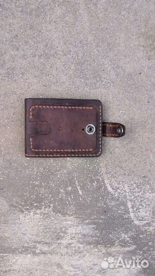 Мужской бумажник из натуральной кожи ручной труд