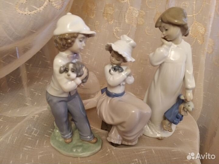 Фарфоровые статуэтки Lladro. Дети