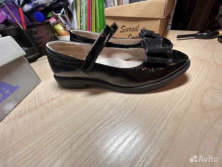 Туфли детские 35 черные