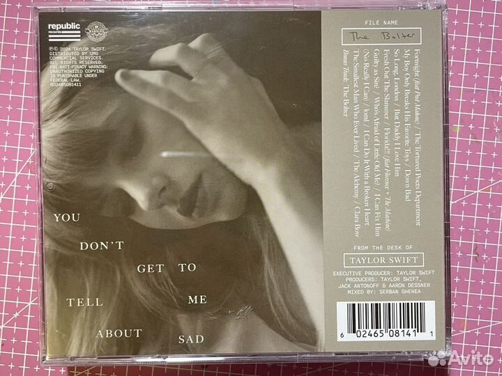 Taylor Swift Тortured poets department cd диск