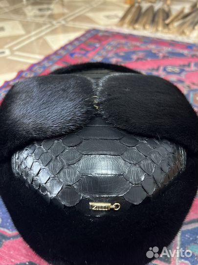 Мужская шапка питон норка