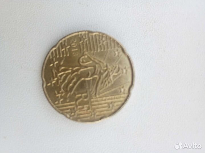 Монета 20евро центов 2018г.в(Франция)