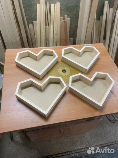 Деревянный подарочный бокс Сердце, ящик, кашпо