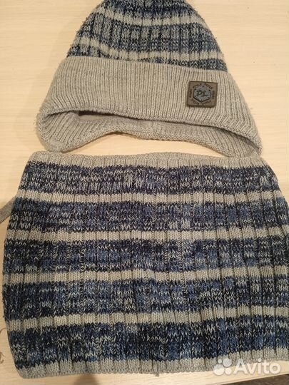 Комплект шапка и снуд для мальчика