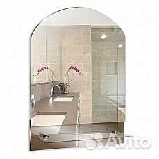 Зеркало арка с полочкой 75см в ванную комнату