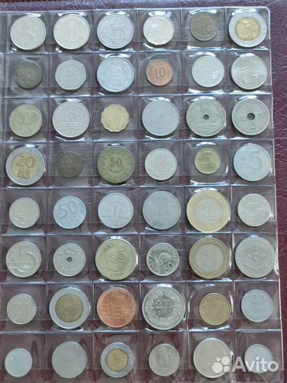 Коллекция иностранных монет и жетонов (356 шт.)