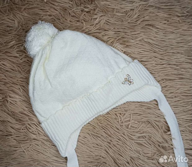 Шапочки +2 чепчика, 6-12 месяцев