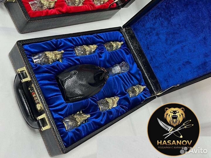 Подарочный дипломат с графином и с 6 стопками