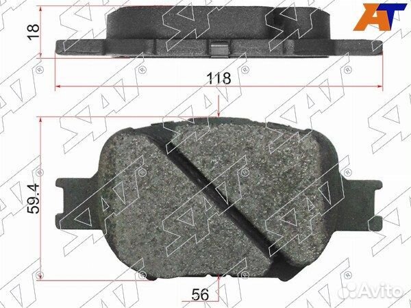 Колодки тормозные Передние toyota corolla runx