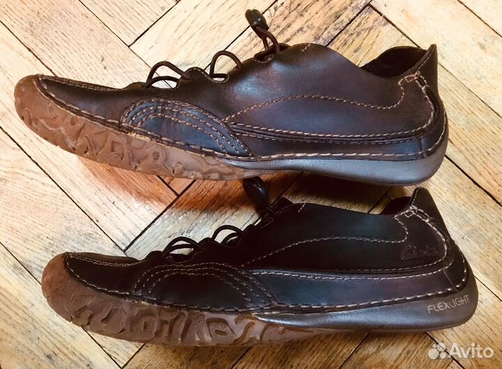Английские ботинки/кроссовки/мокасины кожаные 43