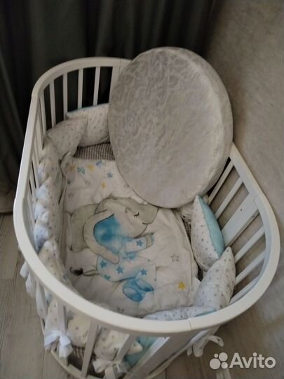 Детская кровать для новорожденных круглая