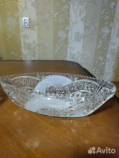 Салатник хрустальный большой СССР