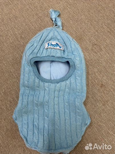 Шапка шлем детская зимняя